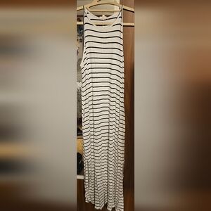 Striped Sleeveless Maxi Dress